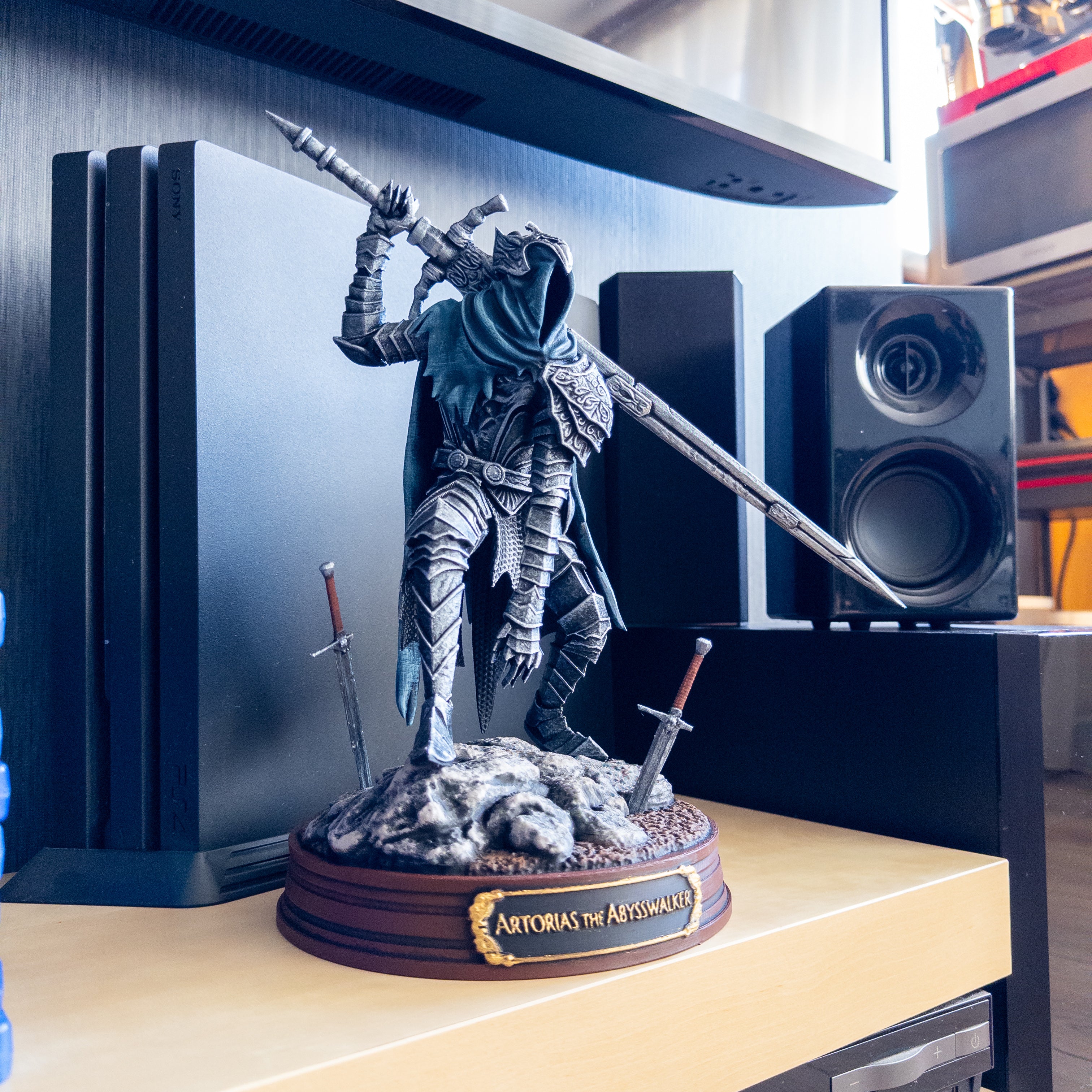 Artorias the Abysswalker Statue | Dark Souls Figure | 3D Printed Hand-Painted PLA Collectible | Soulsborne Gamer Desk Decor