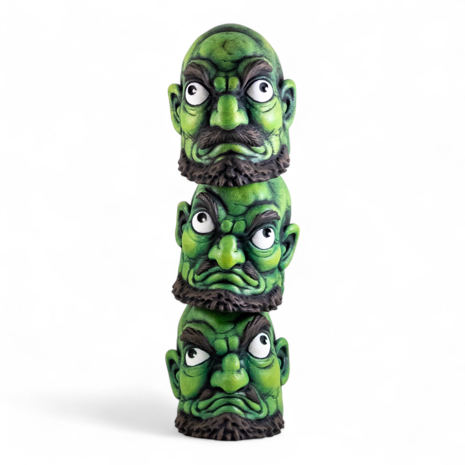 Spirited Away Kashira Head Figure | 3D Printed Hand-Painted PLA Statue | Studio Ghibli Anime Desk Decor | Yubaba's Room Collectible