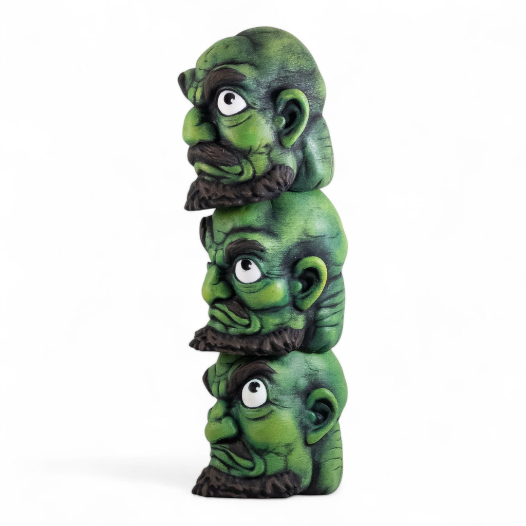 Spirited Away Kashira Head Figure | 3D Printed Hand-Painted PLA Statue | Studio Ghibli Anime Desk Decor | Yubaba's Room Collectible