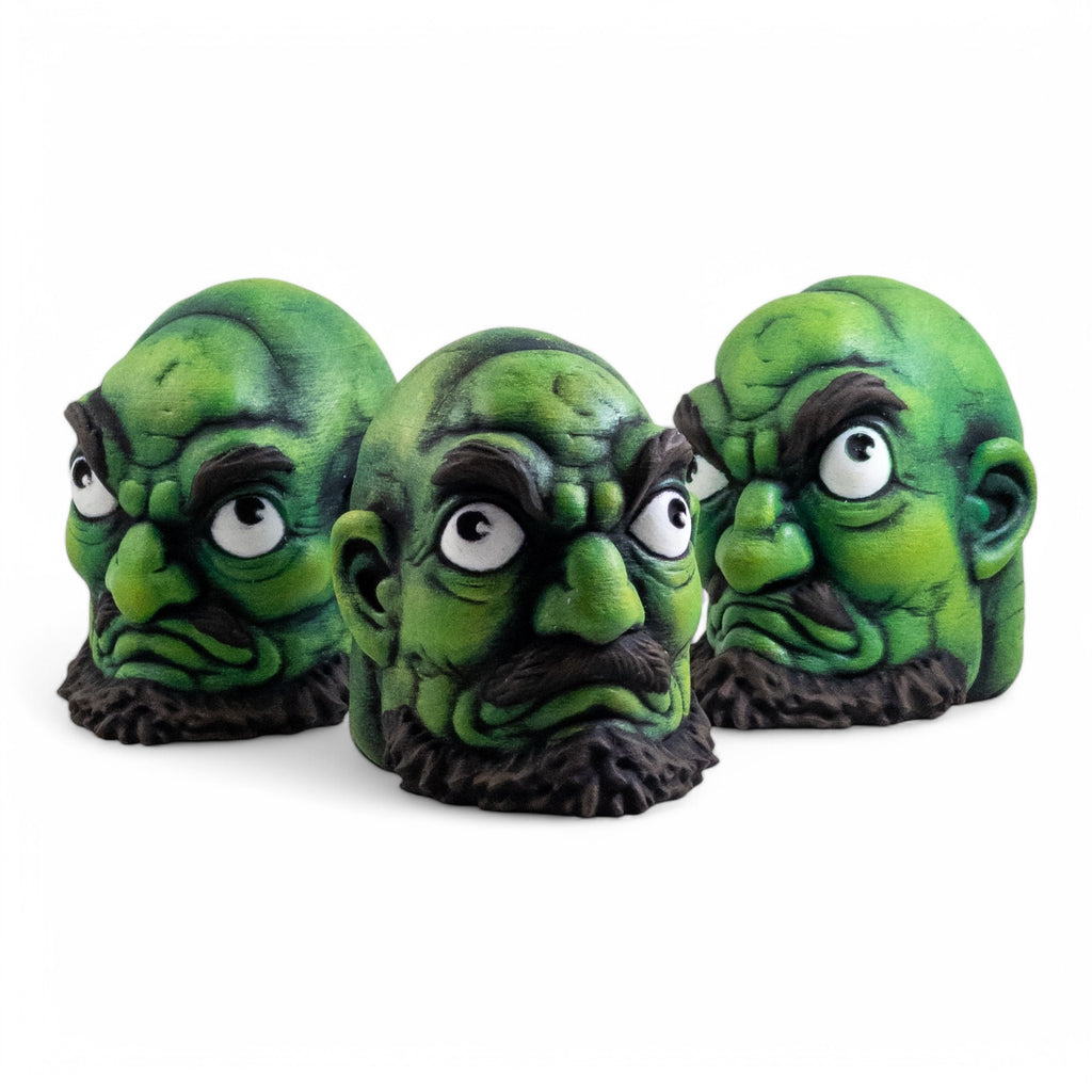 Spirited Away Kashira Head Figure | 3D Printed Hand-Painted PLA Statue | Studio Ghibli Anime Desk Decor | Yubaba's Room Collectible