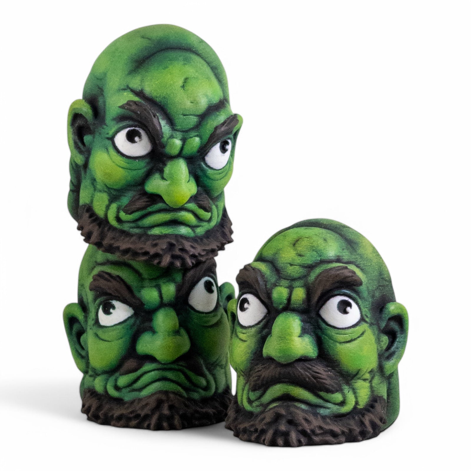 Spirited Away Kashira Head Figure | 3D Printed Hand-Painted PLA Statue | Studio Ghibli Anime Desk Decor | Yubaba's Room Collectible