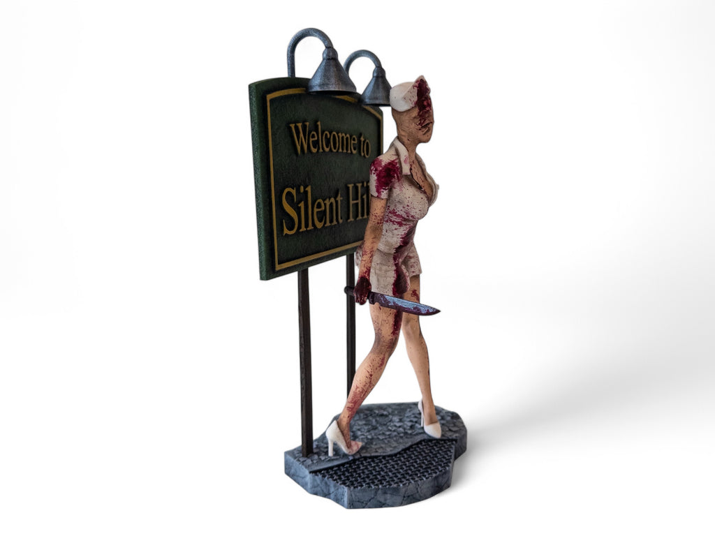 Silent Hill Nurse Statue: Horror Video Game Decor