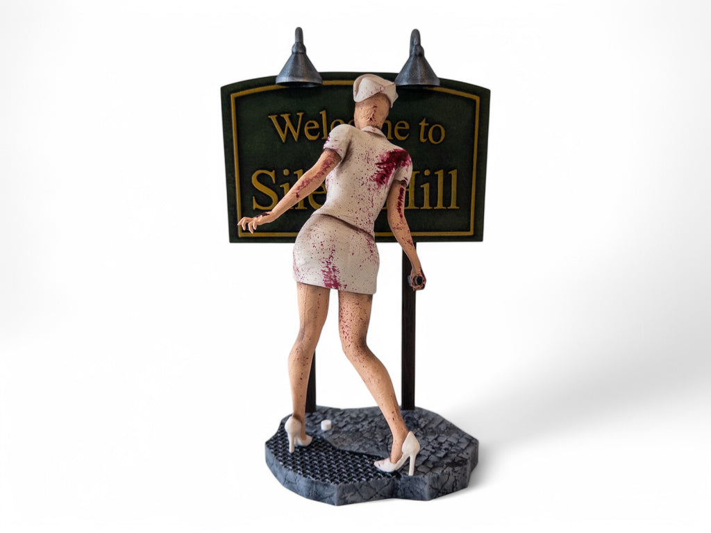 Silent Hill Nurse Statue: Horror Video Game Decor