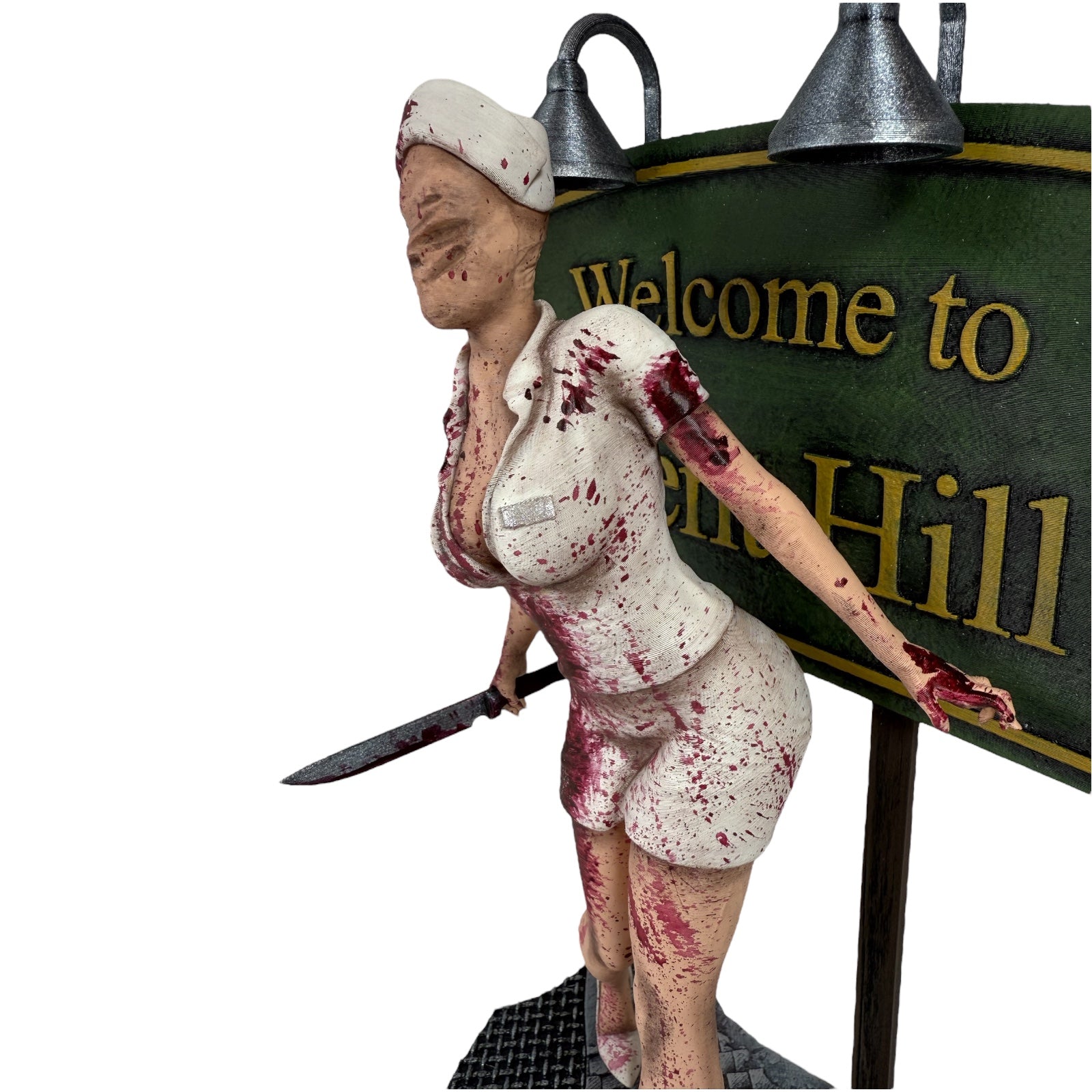 Silent Hill Nurse Statue: Horror Video Game Decor