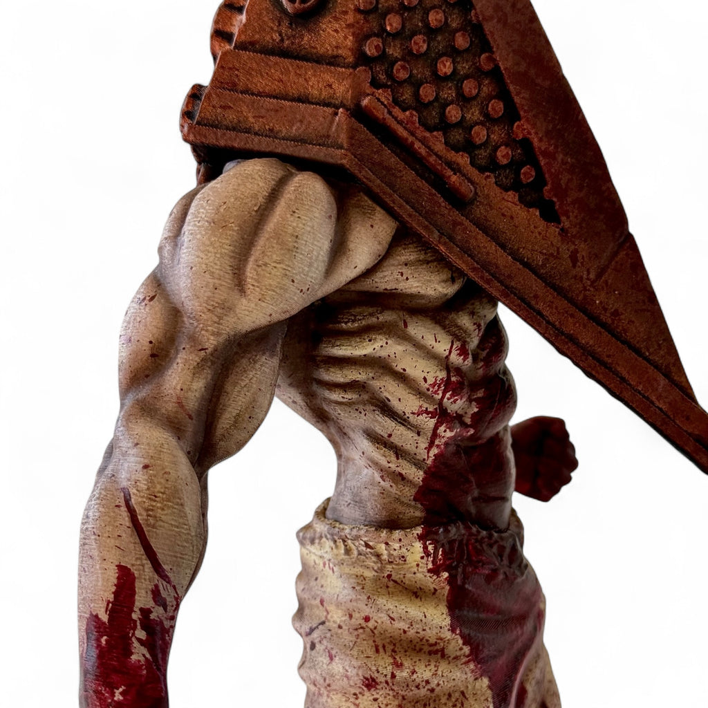 Pyramid Head Statue | Silent Hill 2 Monster Figure | 3D Printed Hand-Painted PLA Collectible | Creepy Horror Game Decor