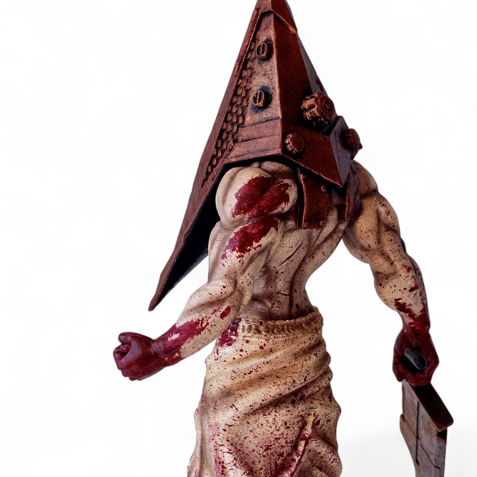 Pyramid Head Statue | Silent Hill 2 Monster Figure | 3D Printed Hand-Painted PLA Collectible | Creepy Horror Game Decor