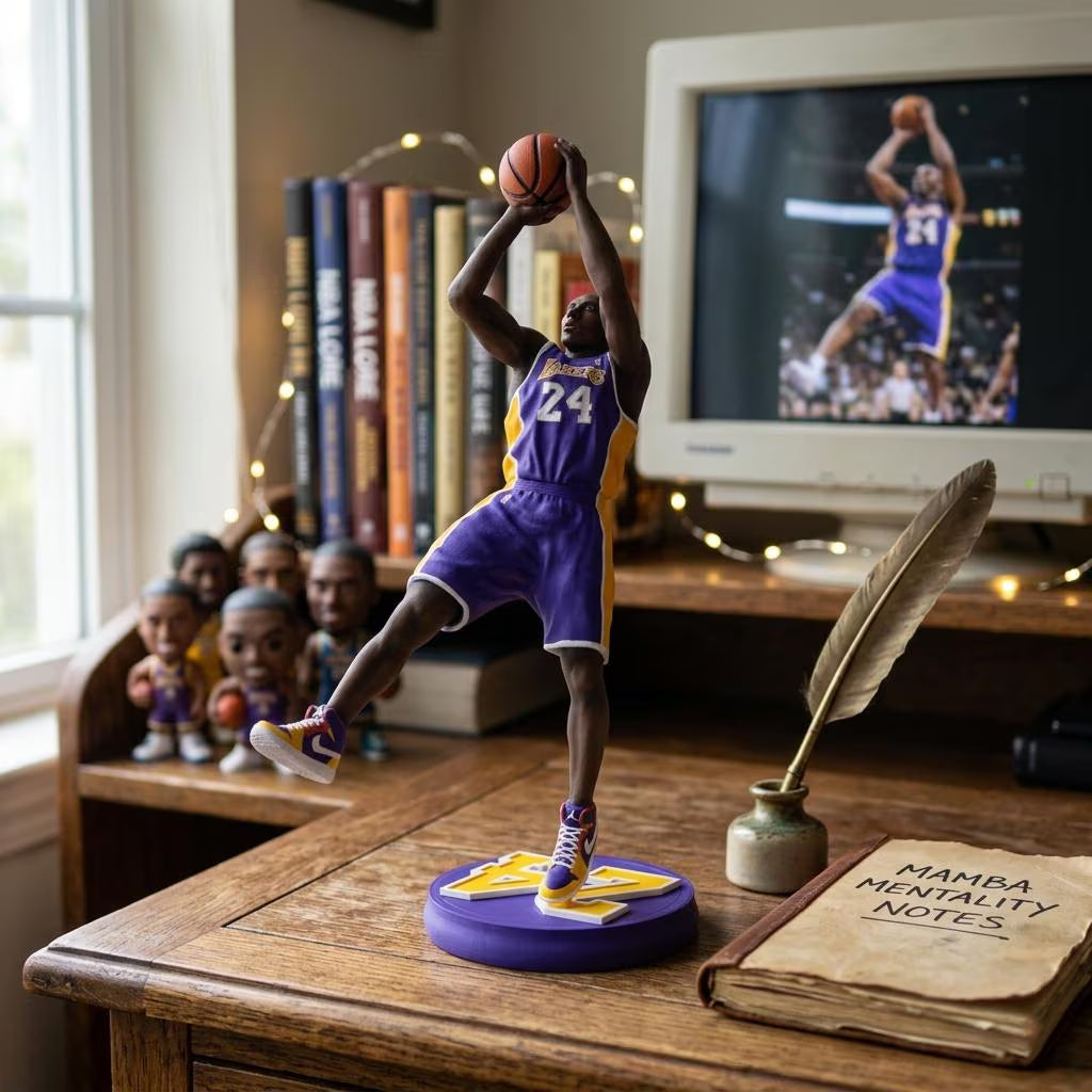 Kobe Bryant Black Mamba Figure | Hand-Painted 3D Printed PLA Statue | LA Lakers Basketball Desk Decor