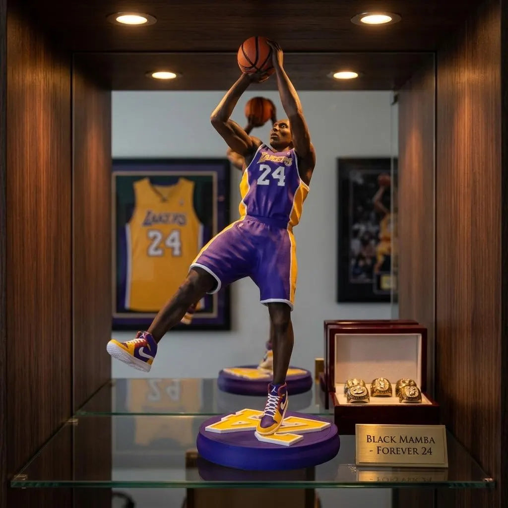 Kobe Bryant Black Mamba Figure | Hand-Painted 3D Printed PLA Statue | LA Lakers Basketball Desk Decor