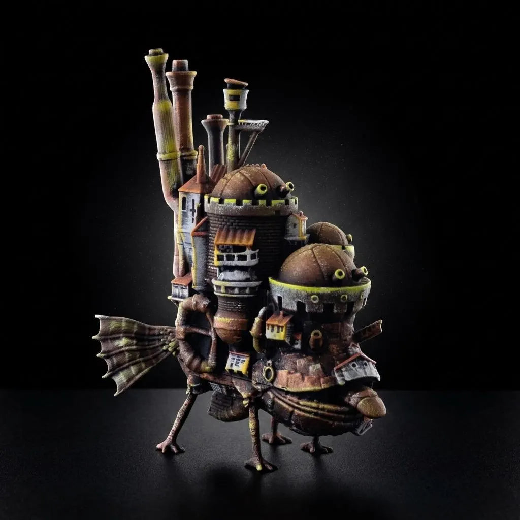 Howl's Moving Castle Statue | Studio Ghibli Hand-Painted 3D Printed PLA Figure | Miyazaki Anime Collectible | Desk Decor