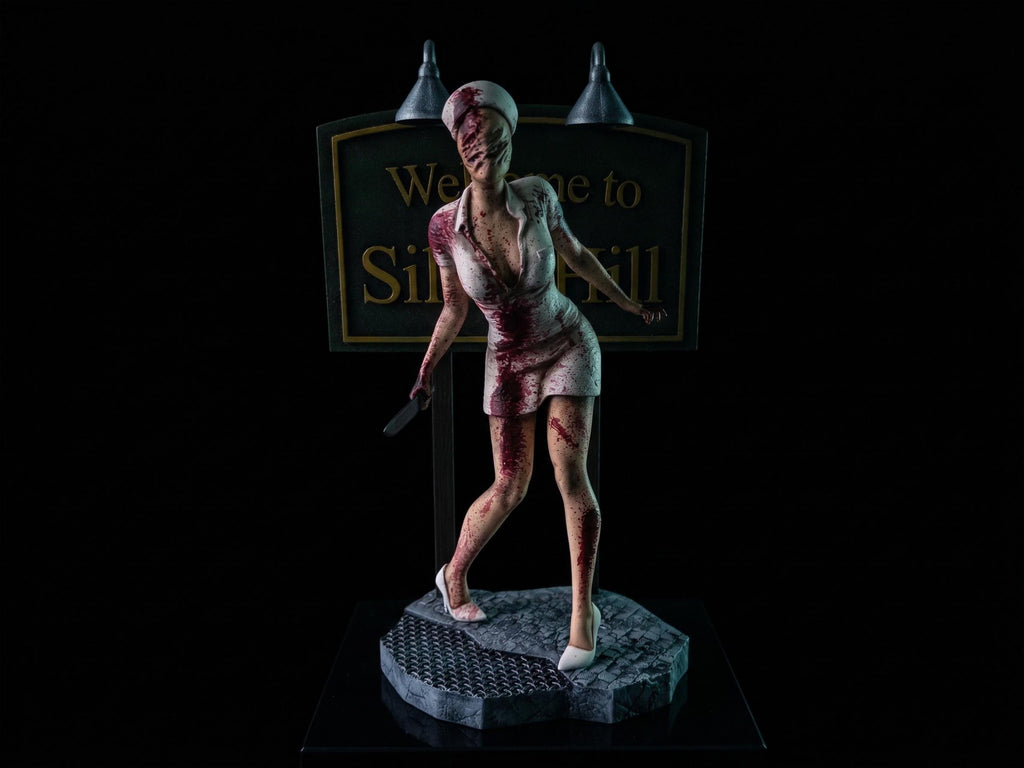 Silent Hill Nurse Statue: Horror Video Game Decor
