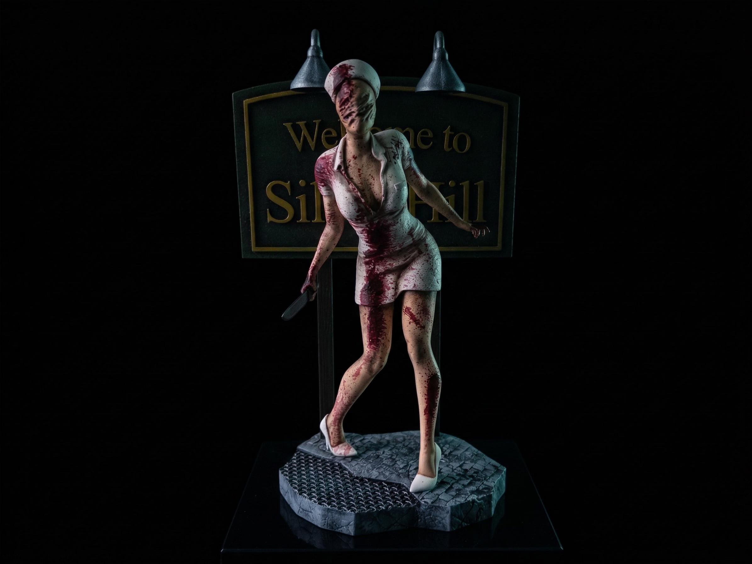 Silent Hill Nurse Statue: Horror Video Game Decor